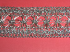 PASSAMANERIA IN FILO METALLICO VINTAGE ANNI 60 ALTEZ 5 CM COLOR ARGENTO X 1 MT 