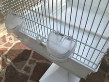 Fop Gabbia Pappagalli, Scoiattoli, Uccelli Supporto Con Rotelle Bianco