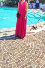 Abito lungo fucsia tg unica