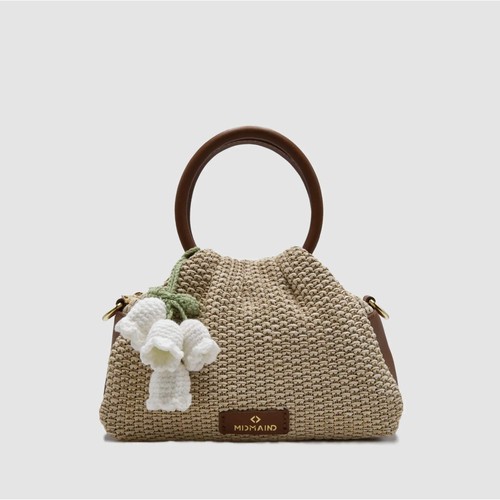Borsa mano rafia pelle - a,