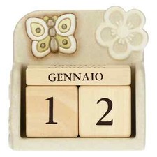 THUN Calendario perpetuo da tavolo in ceramica Prestige