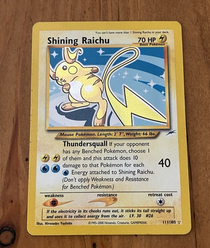 Pokemon shining raichu holo - shining,