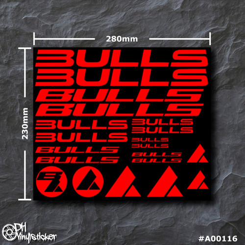 Bulls sticker rosso - bulls, |