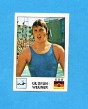 SPORT VEDETTES-PANINI 1974-Figurina n.187- WEGNER - DDR -NUOTO-Rec