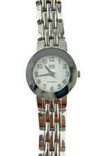 Orologio Q&Q Donna Quarzo Tutto Acciaio 23mm Nuovo Analogico Bracciale Fashion