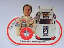GILLES VILLENEUVE F1 RE EL Toy auto car automobilismo ADESIVO STICKER vintage 