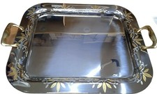 Vassoio Acciaio/Oro 18/10