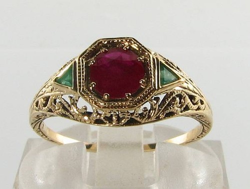Anello trilogy art deco - deco, oro