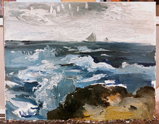 Dipinto olio su tela paesaggio