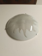 plafoniera in vetro satinato