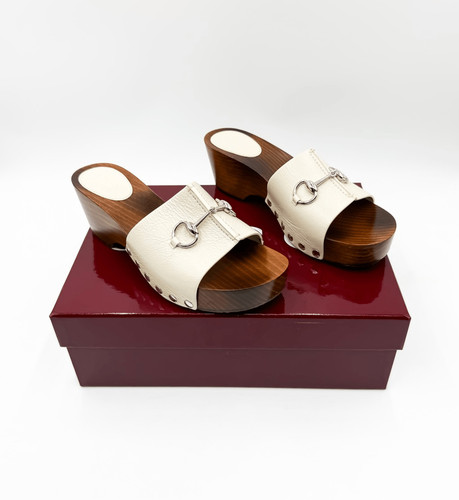 Gucci zoccoli legno con - gucci,