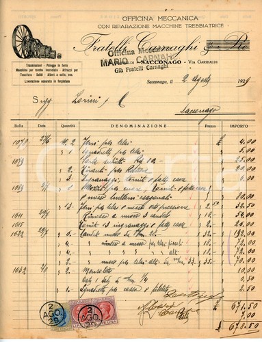 1929 sacconago officina - sacconago,