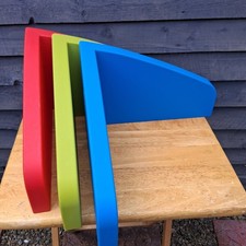 IKEA Mammut Set 3 Mensole Galleggianti da Parete Rosso Verde Blu Asilo Nursery Cameretta Bambini