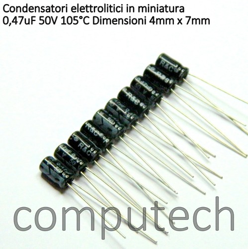 Pezzi 47uf 50v 105 - 10, 0,47uf