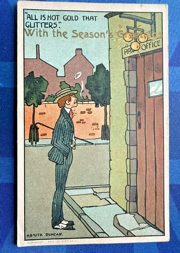 Xmas comic postcard 1906 - xmas,