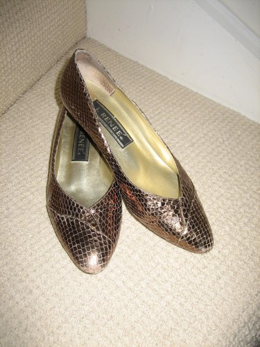 Renee scarpe vintage bronzo - j,