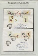 1959 ROMANIA SERIE FAUNA UCCELLI  VARI   10 VAL SU DUE  BUSTE  MF59188