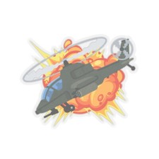 Adesivo esplosione AH-64 Apache, pilota elicottero esercito, regalo aviatore, laptop, etichetta