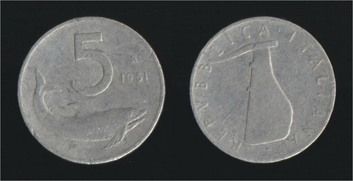 Lire 1951 delfino timone - lire,