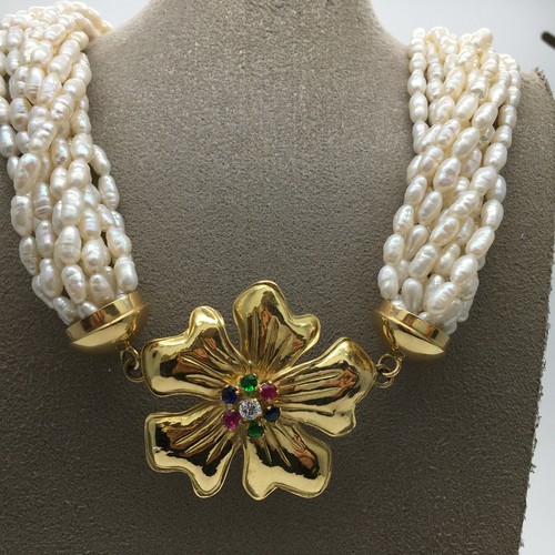 Collana perle fiume - perle, e