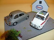 Fiat 500 - Diorama con 2 modelli  1/43