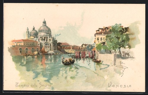 Cartolina artista venezia - d'artista,