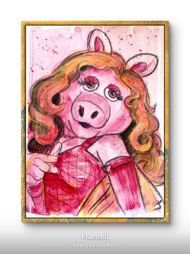 Dipinto originale miss piggy - dipinto, 2