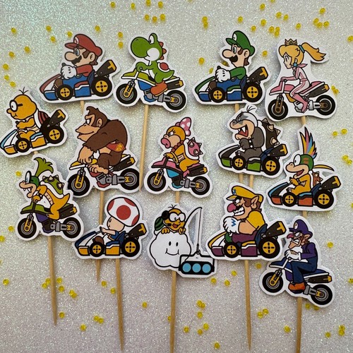 Cupcake toppers mario kart - toppers,