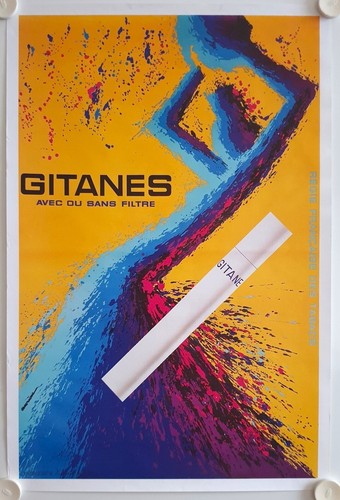 Affiche cigarettes gitanes - affiche,