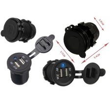 caricabatterie USB 12V/24 presa accendisigari doppia porta per auto furgone moto