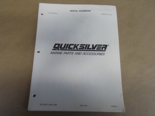 1988 quicksilver ricambi - 1988, e