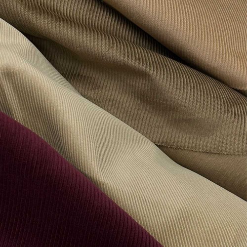 Tessuto velluto cotone rigato - cotone,