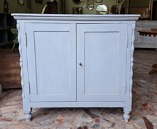 Credenza Mobile Dispensa Country Cucina Shabby Laccato Grigio Originale 