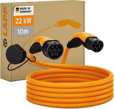 MOBILITY Cavo di Ricarica per Veicoli Elettrici di Tipo 2-22kW, 32A, Trifase 10m