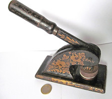 Antico TIMBRO A SECCO inglese fine '800 inizi '900  funzionante