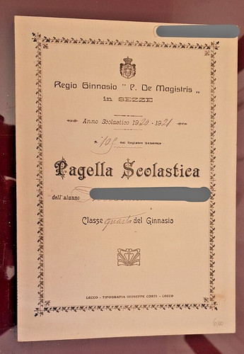 Pagella scolastica ginnasio - pagella,
