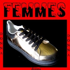 scarpe donna oro nero sneakers