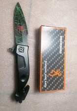 Coltello Browning pieghevole Da336a caccia acciaio inox comodo Con RompiVetro