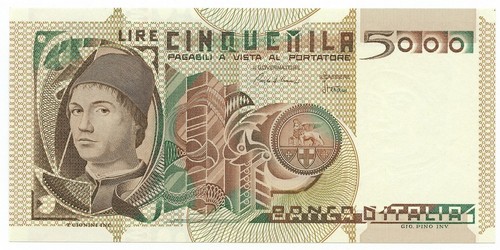 5000 lire ritratto uomo - lire,