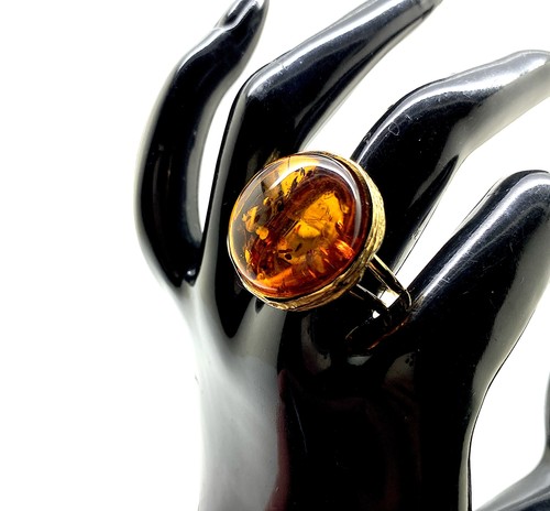 Anello ambra fatto mano - fatto, a