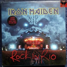 IRON MAIDEN-ROCK IN RIO 3xLP PICTURE DISC ORIG PRESS 2002 ULTRARARE
