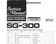 service manual e schemi elettrici equalizzatore pioneer sg-300 carta formato a4