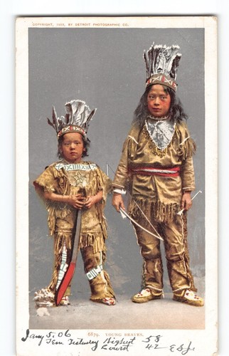 C1906 bambini indiani nativi - c1906,