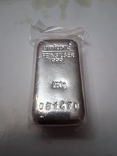 Lingotto argento 999 gr. 250