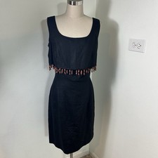 Abito tubino lino nero - , maggy