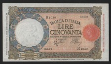 50 LIRE LUPETTA (FASCIO) L' AQUILA 17/05/1943 qFDS