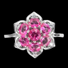 Anello in argento topazio vero