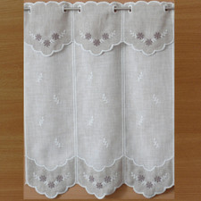 Tendina a vetro bianca per finestre,varie combinazioni di lunghezze e larghezze