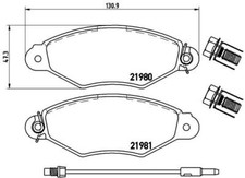 BREMBO P56038 Kit pastiglie freno per RENAULT KANGOO (KC0/1_), KANGOO Express (F