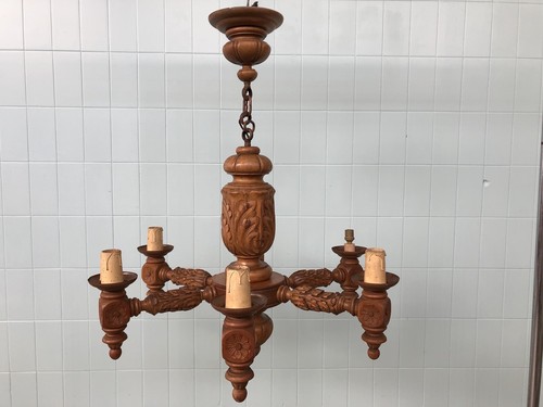 Grande lampadario noce - grande, in